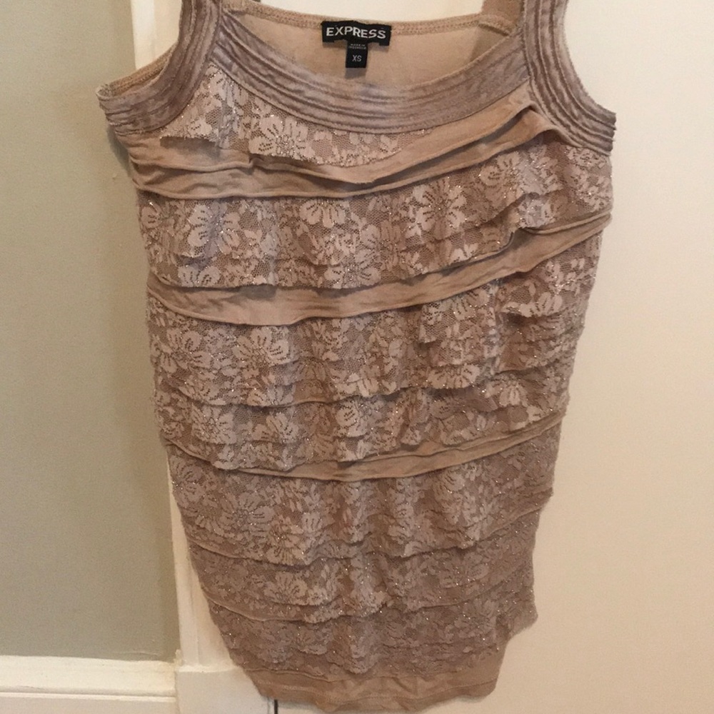 Express Ruffle Lace Top - Picture 2 of 8